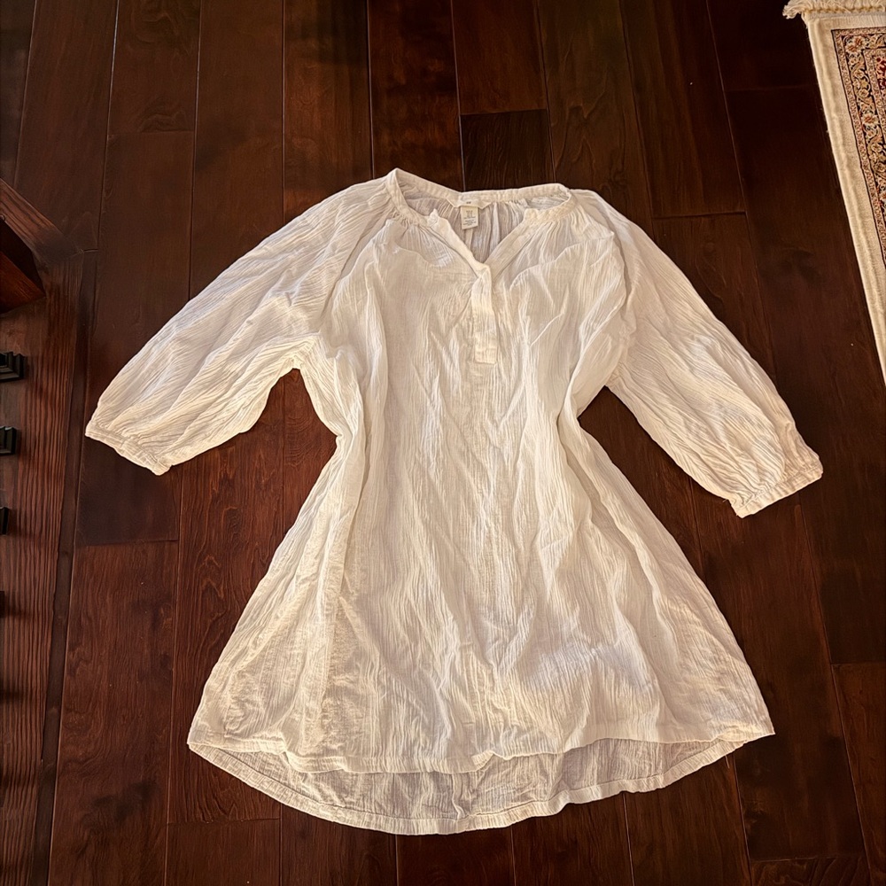White Crinkled dress